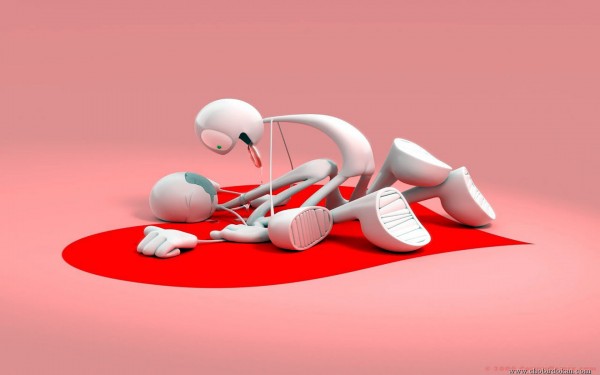 funny 3d robot having sex wallpaper