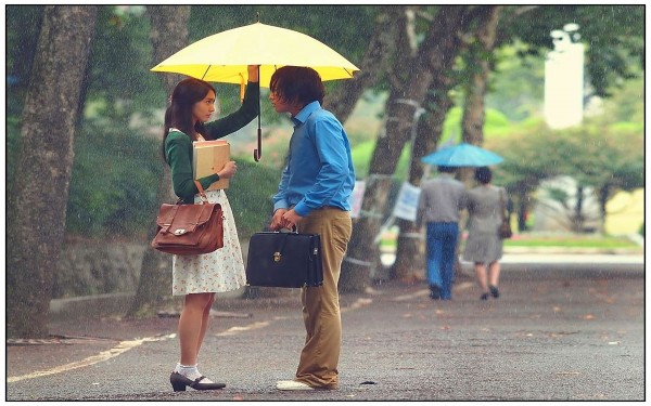 First impression of love in a rainy day