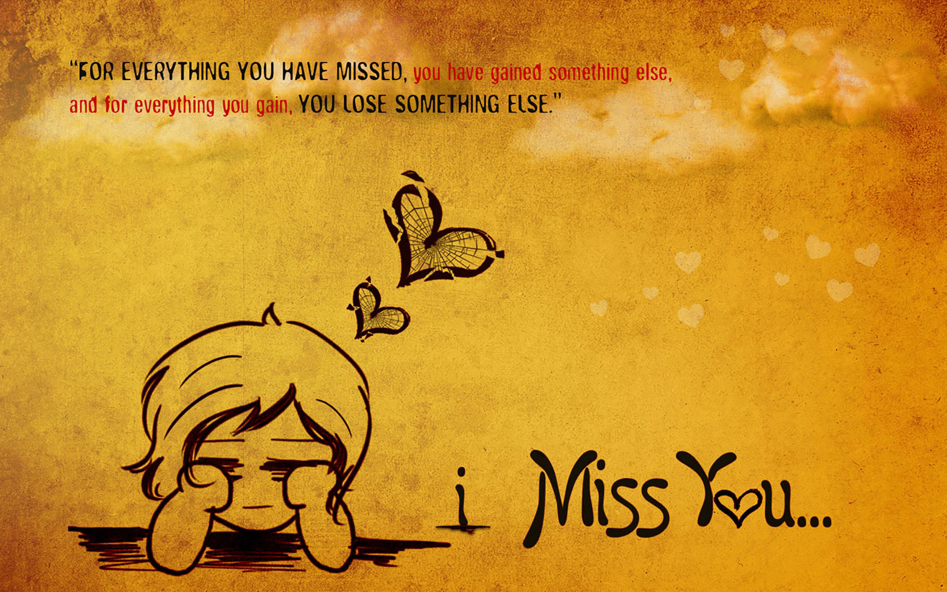 HD I Miss You Wallpaper for him or her-Romantic Wallpapers-Chobirdokan