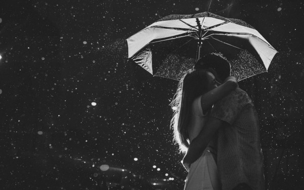 A Tight Hug in The Dark Rainy Night