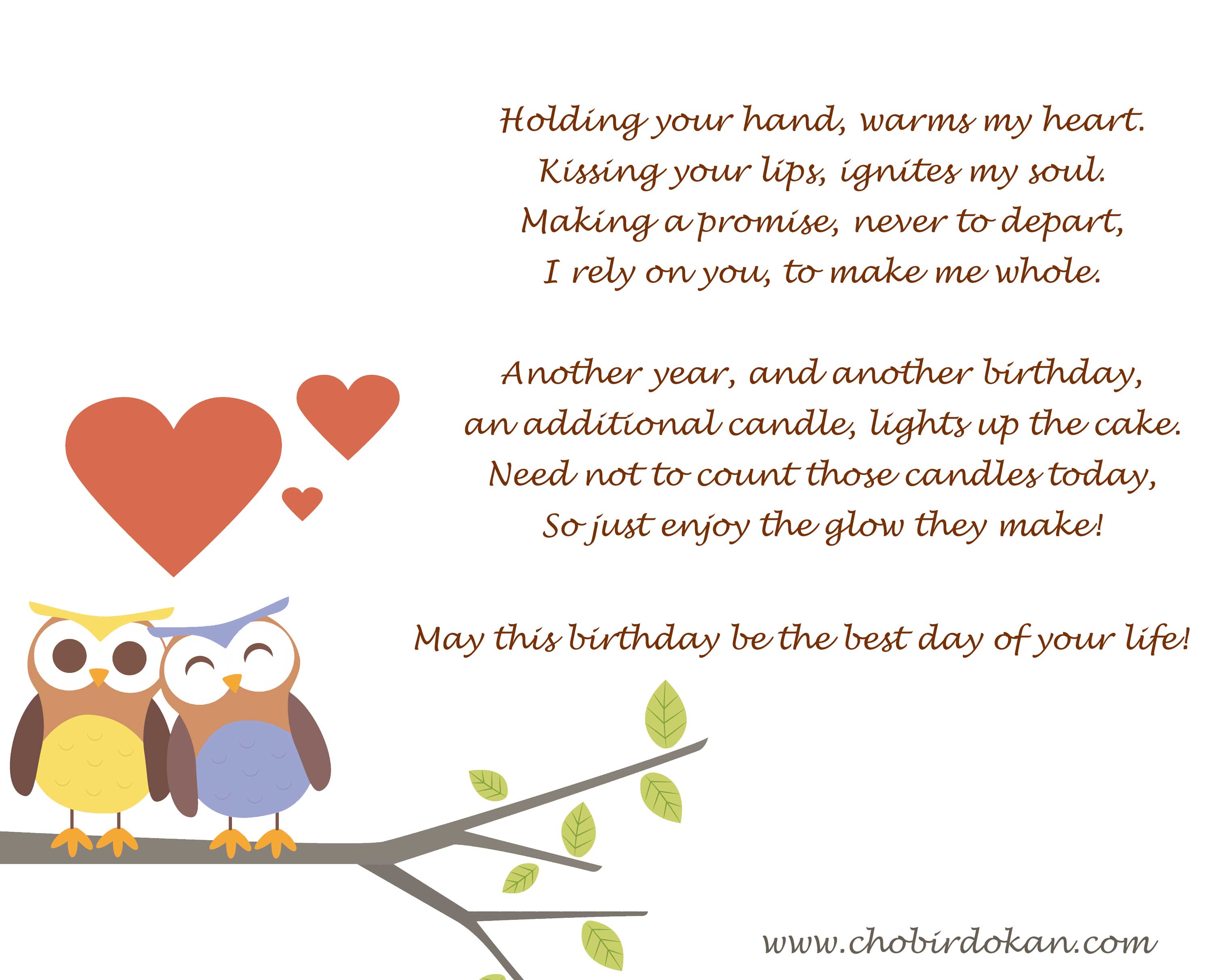 Romantic Happy Birthday Poems For Her -For Girlfriend or Wife-Poems ...